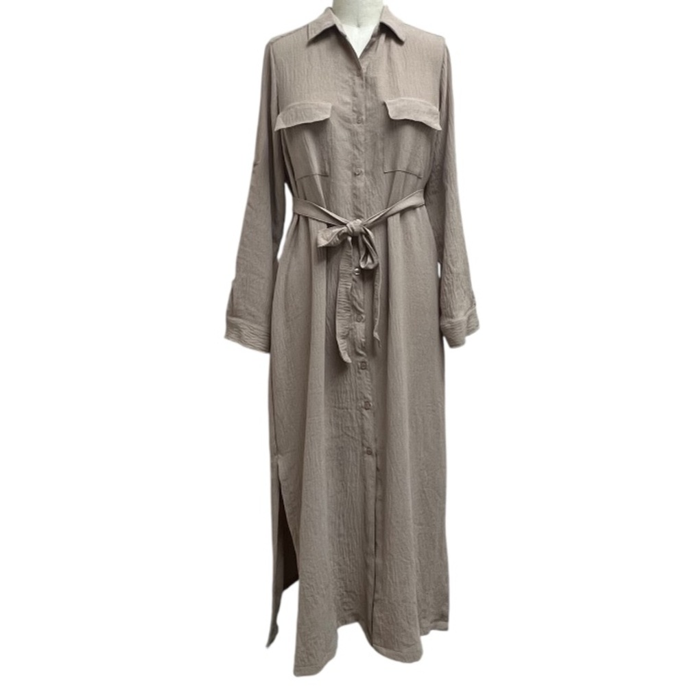 Max Studio Tab-Sleeve Tie-Waist Shirtdress - Picture 5 of 8